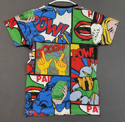 Reason Shirt Mens Small Multicolor Comic Book Pop Art Allover Graphic Tee