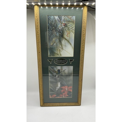 Hummingbird Framed Wall Art Therefore I Have Hope Scripture Lamentations Vintage