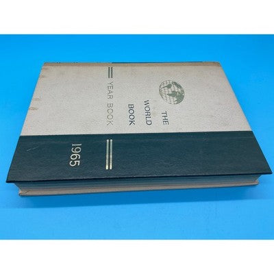 1965 The World Book Events of 1964 Year Book Annual Green White W Gold Embossing