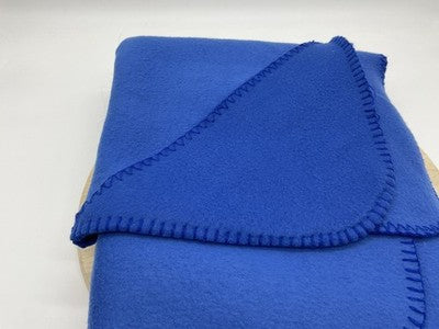 Sam's Club Fleece Throw Blanket 59x49 Blue Embroidered Credit Services Promo