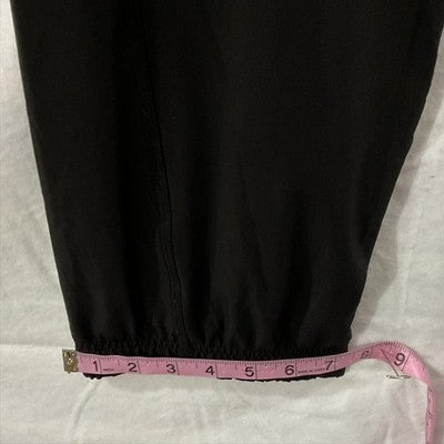 Eddie Bauer Pants Womens 12 Black Fleece Lined Jogger Zipper Pockets Cuffed