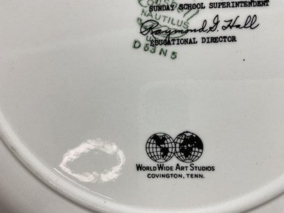 Vintage First Baptist Church Chickasha OK Sunday School Plate WW Art Studios