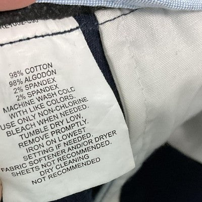 Nautica School Uniform Pants Boys 10 Blue Twill Adjustable Waist Stretch Cotton