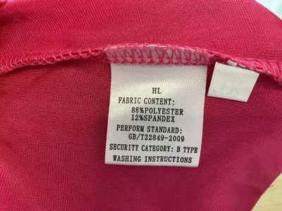 HL Leggings Womens XL Pink Ankle High Rise Contrast Piping Stretch Activewear