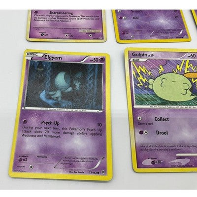 Pokemon Psychic Type Card Lot 6pc Purple Misdreavus Nidoran Ekans TCG Collection