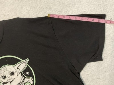 Star Wars Shirt Mens 2X Big Black Grogu Mandalorian Tee Mad Engine Short Sleeve