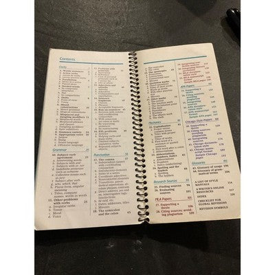 A Pocket Style Manual 3rd Edition Spiral Bound Diana Hacker Writing Guide