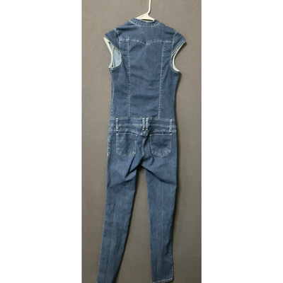 Vintage Andrea Jeans Sleeveless Blue Denim Jumpsuit Small Y2K, 90's