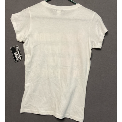 Women Junior Med t-shirt Superwoman Hero Star Power graphic white tee NTW