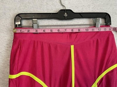 HL Leggings Womens XL Pink Ankle High Rise Contrast Piping Stretch Activewear