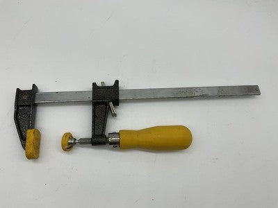 Columbian 42812 Bar Clamp Yellow Handle Woodworking Metal F Clamp Tool Vintage
