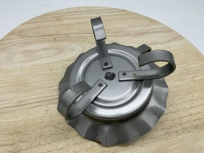 Rustic Metal Scroll Candle Holder Plate Stand Gray Home Table Centerpiece Decor