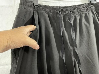 Eddie Bauer Pants Womens 12 Black Fleece Lined Jogger Zipper Pockets Cuffed