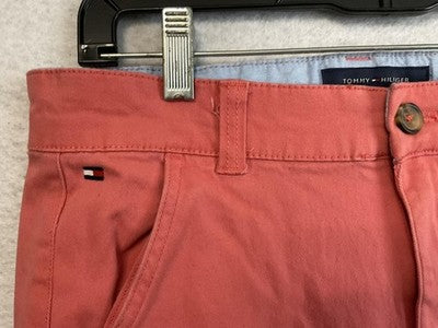 Tommy Hilfiger Shorts Boys 16 Pink Chino Flat Front Twill Stretch Summer