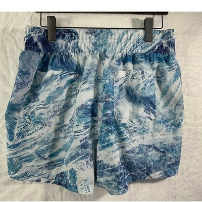 Ocean + Coast Realtree Fishing Shorts Womens Large Blue Camo Aspect Performance