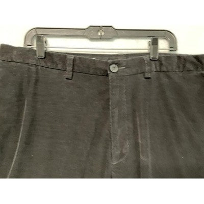 Haggar Pants Mens 42x30 Black Stretch Corduroy Classic Fit Casual Comfort