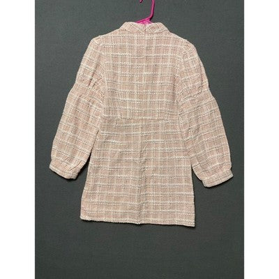 YOINS Women's Pink Plaid Dress Small 90% Polyester 10% Cotton NWT Office Wear