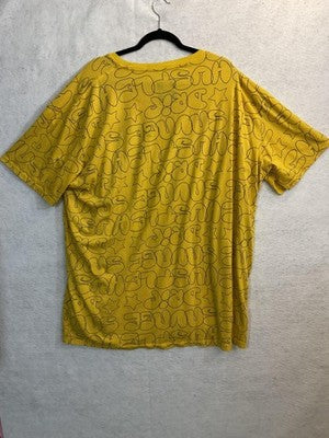 Hustle Shirt Mens 2XL Yellow Teddy Bear Graphic Tee Streetwear Hip Hop Drip