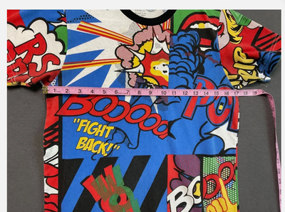 Reason Shirt Mens Small Multicolor Comic Book Pop Art Allover Graphic Tee