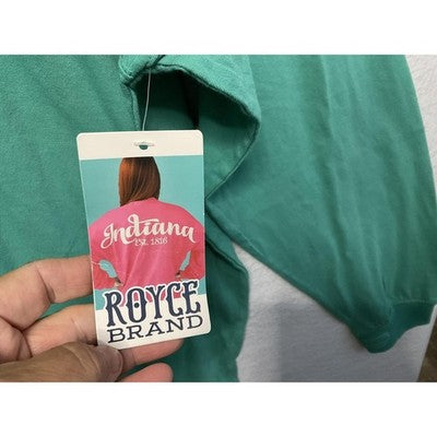 Indiana Shirt Womens 2XL Seafoam Long Sleeve Spirit Jersey Royce Brand 1816
