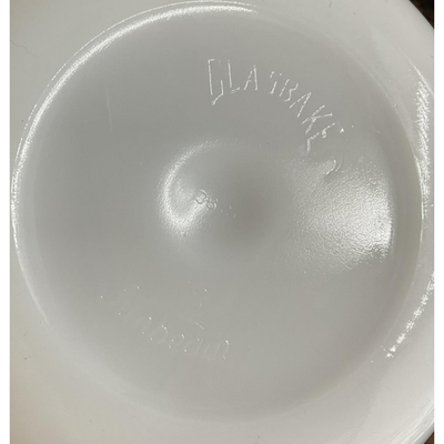 Glasbake 38CG White Milk Glass 4-Quart Mixing Bowl for Sunbeam Mixers VTG USA