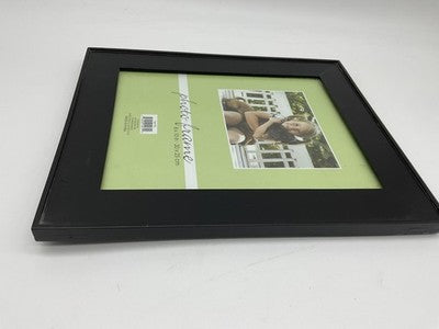 Black Photo Frame 8x10 Plastic Rectangular Free Standing Tabletop Picture