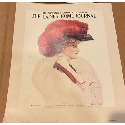 VTG Aspelin Art Gallery "The Ladies Home Journal"  4 Collectible Art Print Decor