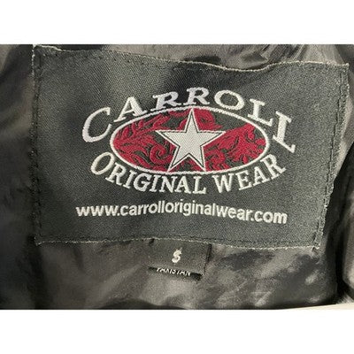 Carroll Original Wear Jacket Mens Small Grey SCHSRA Rodeo Embroidered Zip Up