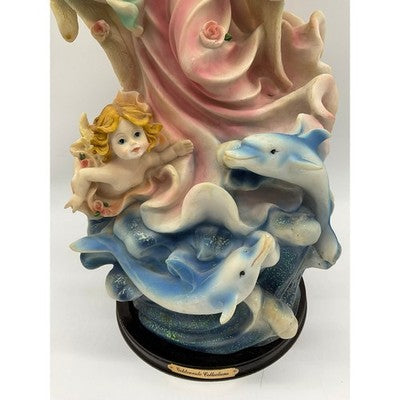 Goldenvale Collections Angel Figurine Large Pink Blue Violin Dolphin Cherub 16"