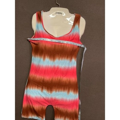 AQ-Sport Sleeveless Tie-Dye Romper Large Boho Festival Jumpsuit NWT
