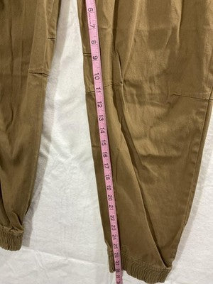Rocawear Jogger Pants Mens XL Beige Elastic Waist Cuffed Stretch Drawstring