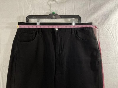 Emmioo Pants Womens 2XL Black Fleece Lined Chino Stretch Relaxed Fit Pockets