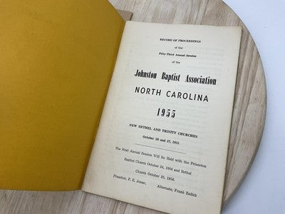 Vintage Johnston Baptist Association Minutes Lot 2 1939 1955 NC Softcover Books