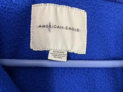 American Eagle Outfitters Sweatshirt Womens XL Blue Fleece 1/4 Zip Pullover