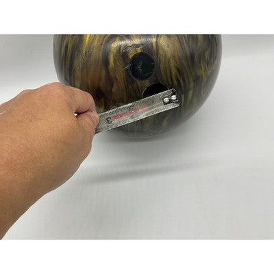 Vintage AMF Radar Bowling Ball Adult 14lb Gold Black Marble Pre-Drilled USA Made