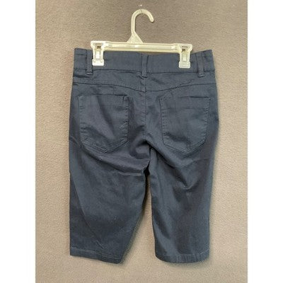 D. Jeans Shorts Women's Size 5 Bermuda Mid Rise Dark Wash Denim Stretch