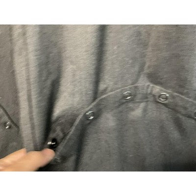 bhampton The Drop Pants Womens Medium Gray Wide Leg Button Detail Pockets Career