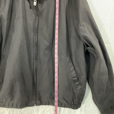 Dockers Jacket Mens 2XL Black Stain Defender Windbreaker Lined Zip Pockets