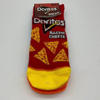 Doritos Ankle Socks Unisex OSFM Red Blue 2-Pack Nacho Cheese Cool Ranch Novelty