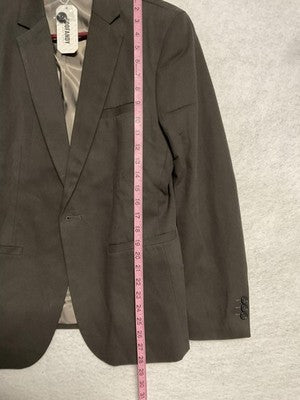COOFANDY Blazer Men Small Brown Cotton Blend Single Button Lined Jacket New
