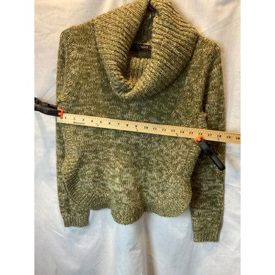 Derek Heart Women’s Sweater MED Green Cowl Neck Long Sleeve Acrylic Knit