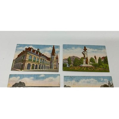 VTG New Orleans Lithograph 2"x3" Set 8pc Multicolor Historic Landmarks Souvenir