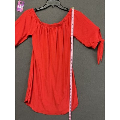 Derek Heart Small Off Shoulder Red Mini Dress Women’s Party Casual