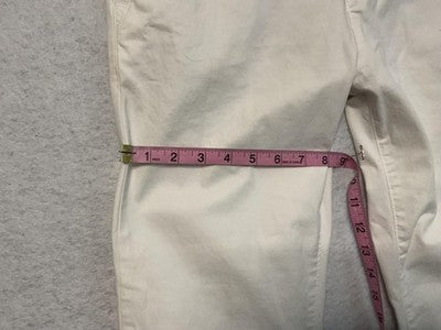 Zara Pants Mens 29 White Carrot Cropped Relaxed Fit Tapered Chino Casual