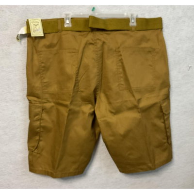 Chams Shorts Mens 44 Brown Cargo Belted Utility Pockets Made Egypt Casual