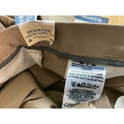 Dockers Superior Trouser W50 L30 Khaki Pants Big & Tall Classic Fit NWT
