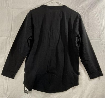 MagnaMan Shirt Mens Medium Black Long Sleeve Crewneck Basic Cotton Tee Casual