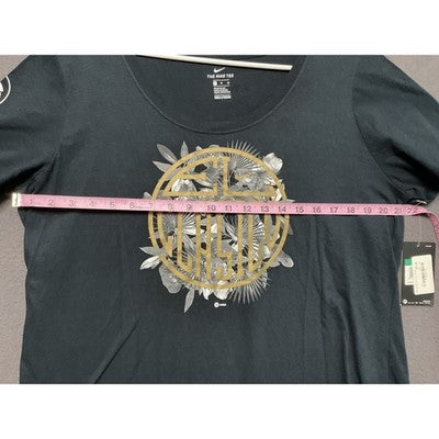 Nike Tee NWT LaLiga El Clasico Graphic Tee Black Gold Cotton Womens XL