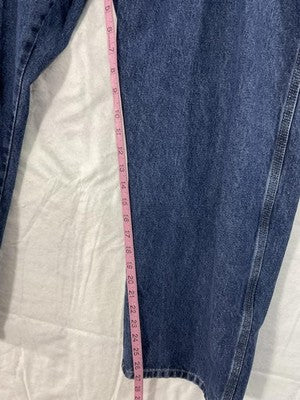 Wrangler Carpenter Jeans Mens 44x30 Blue Relaxed Straight Denim Utility Workwear