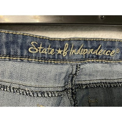 STS Blue Jeans Womens 9/29 Blue Distressed Skinny Raw Hem Stretch Streetwear